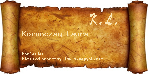Koronczay Laura névjegykártya